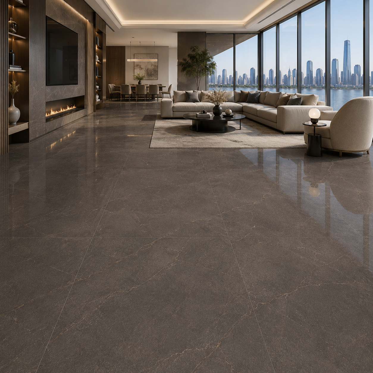 Dark Taupe Ceramic Texture – Fine Bronze Veining Texture 2