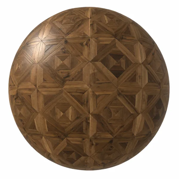 Warm Dark Brown Geometric Star Parquet Texture