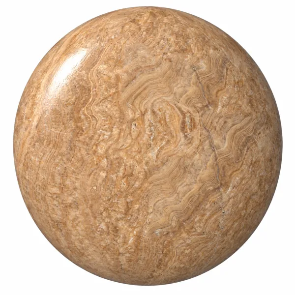 Warm Caramel Wavy Vein Marble Texture
