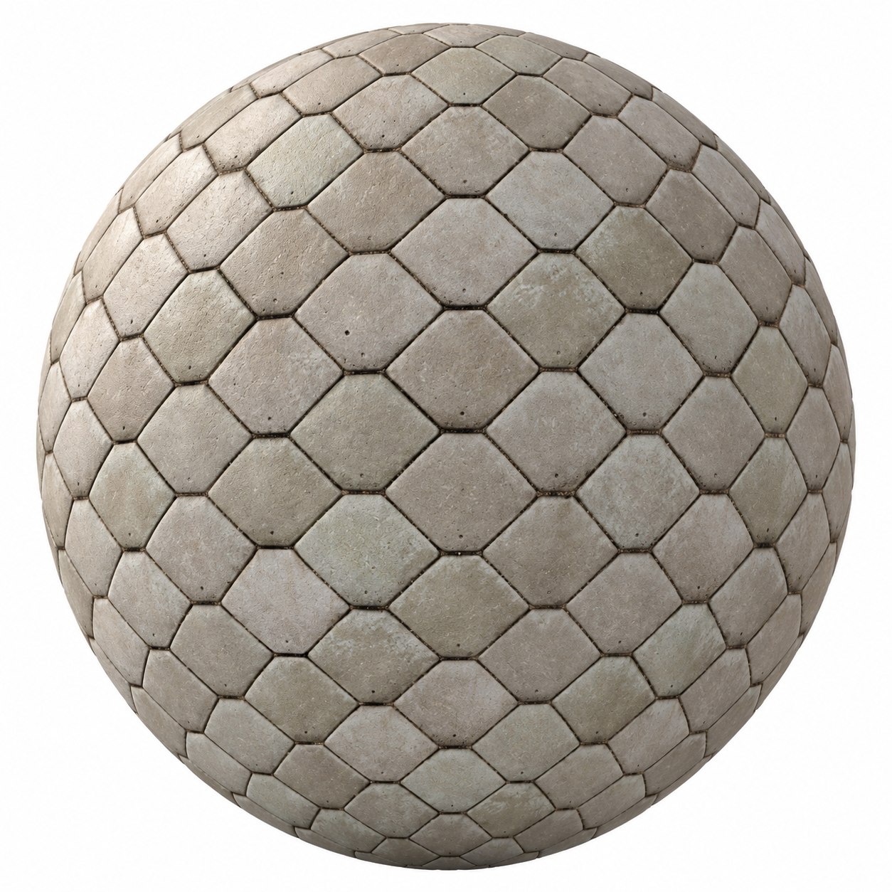 Warm Beige Diamond Grid Stone Paver Texture 1
