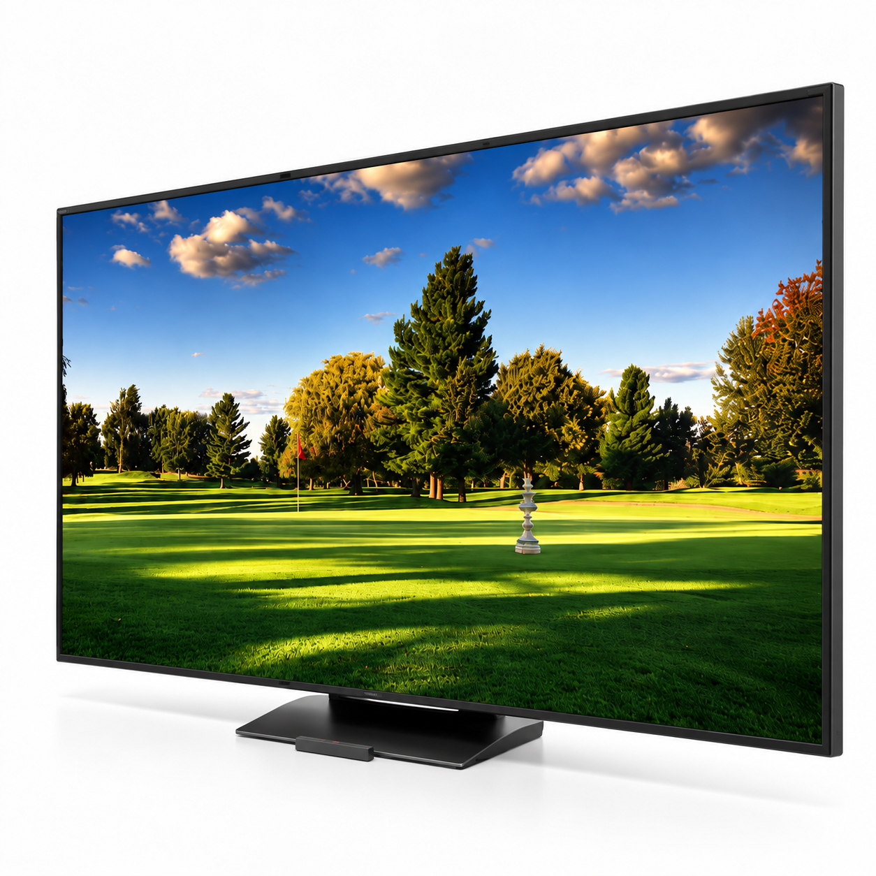 Central Pedestal Wide Screen TV 3D Model 3