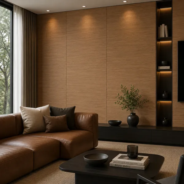 Warm Medium Brown Wood Texture – Fine Linear Grain back