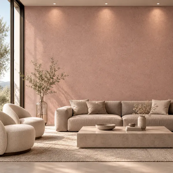 Dusty Rose Beige Fine Grain Plaster Texture back