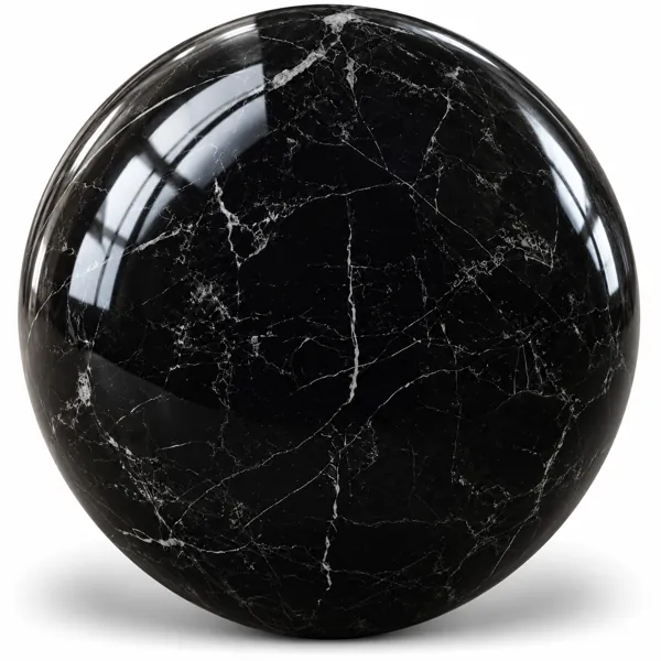 Deep Black Fine White Vein Marble Effect Ceramic Texture