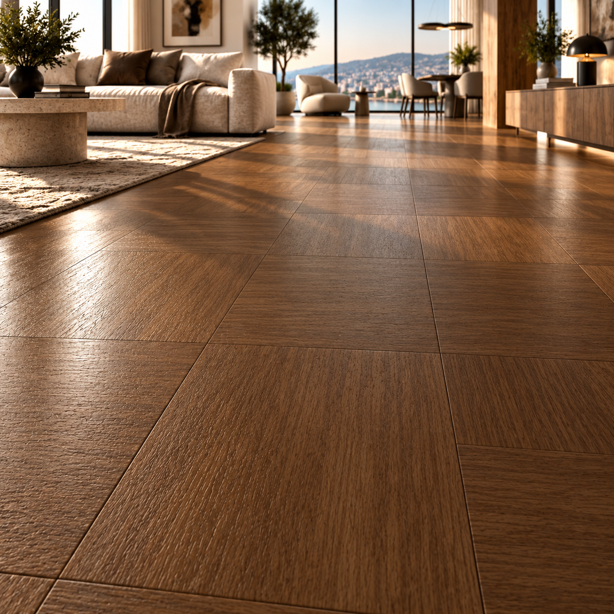 Dark Walnut Basket Weave Parquet Texture 2
