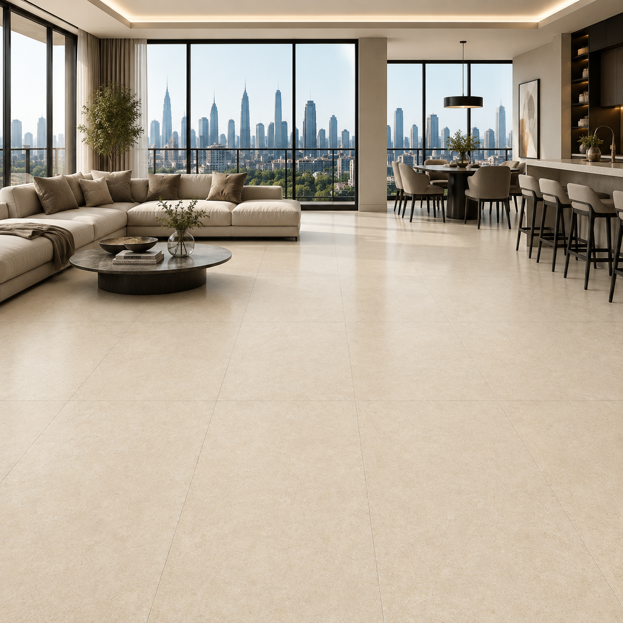 Warm Ivory Fine Speckled Ceramic Surface Texture 2