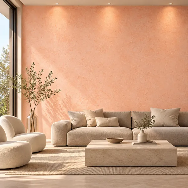 Soft Peach Fine Grain Plaster Texture back