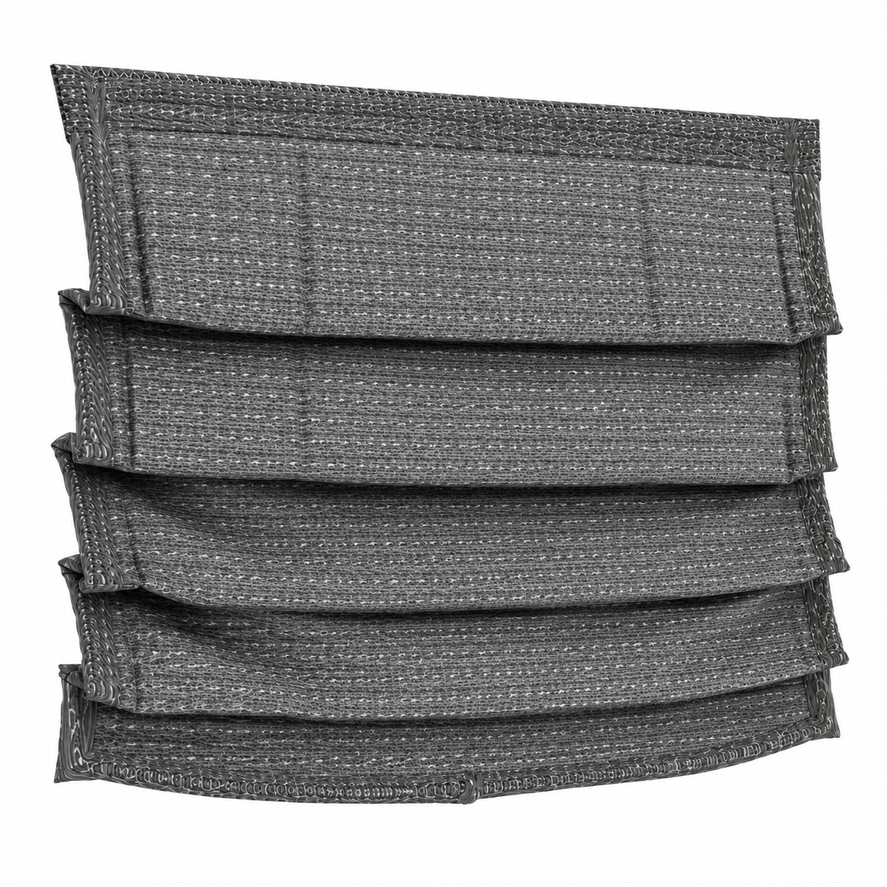 Textured Roman Shade Set 3D Model 5