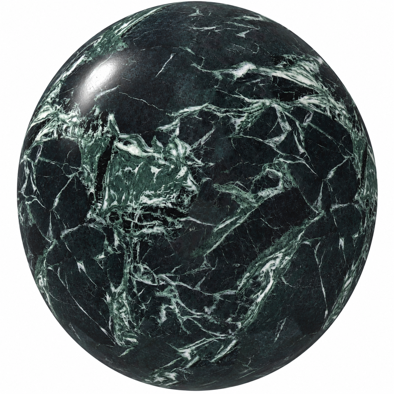 Dark Emerald White Veined Marble Texture