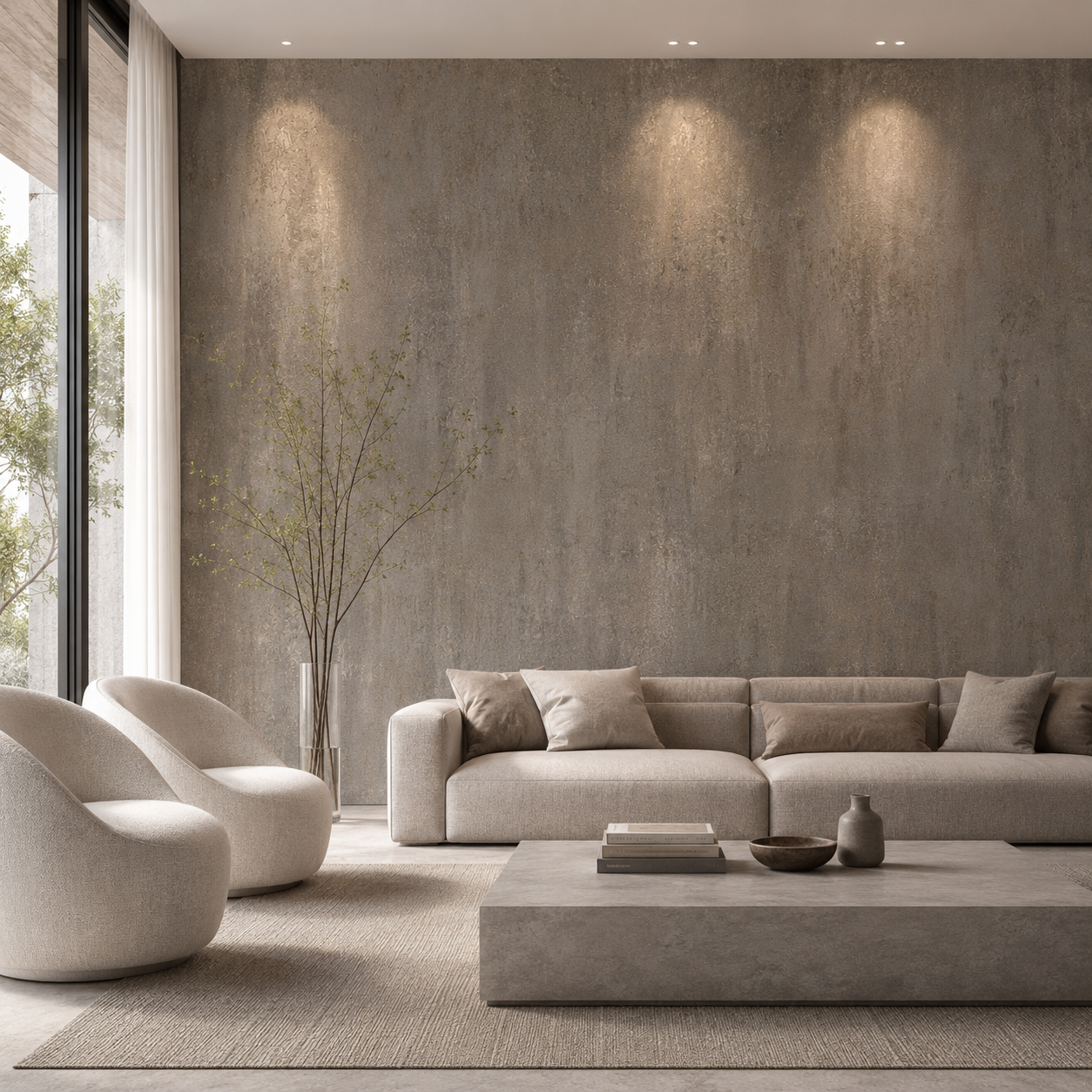 Weathered Charcoal Gray Mottled Plaster Texture 2