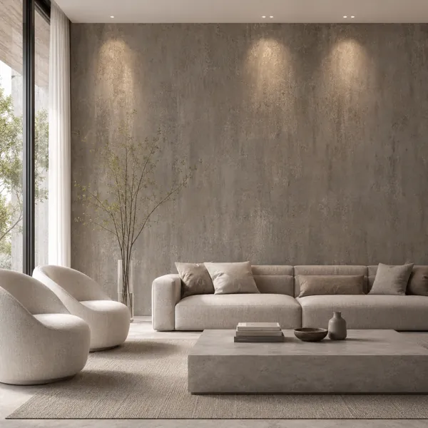 Weathered Charcoal Gray Mottled Plaster Texture back