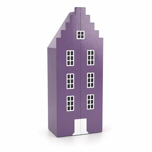 Purple Stepped-Gable House Wardrobe 3D Model
