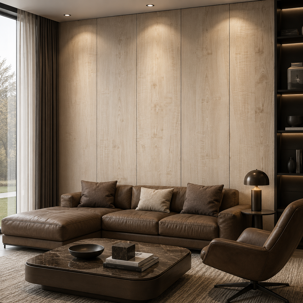 Pale Beige Mixed Plank Grain Wood Texture 2