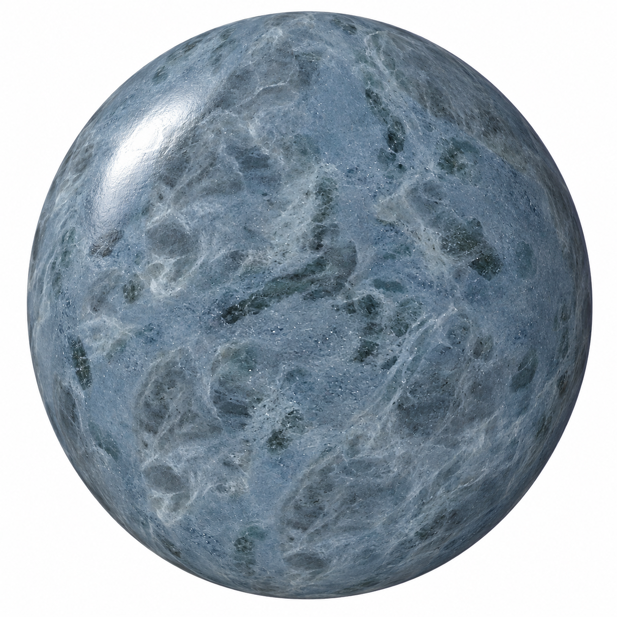 Cool Blue Cloud Vein Marble Texture 1