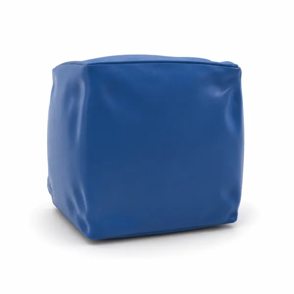 Cobalt Blue Cube Pouf – Soft Creased Fabric 3D Model