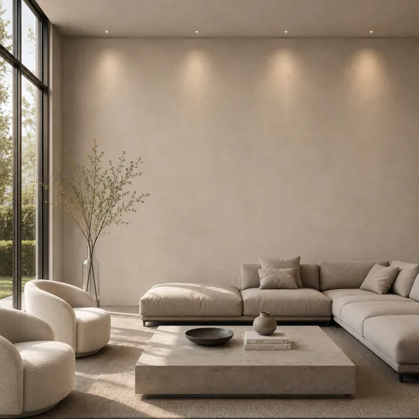 Warm Sand Beige Fine Grain Plaster Texture back