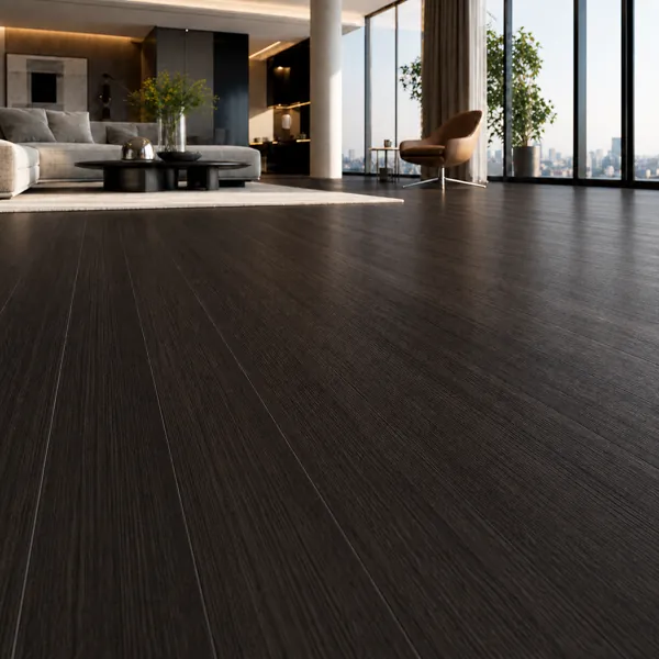 Espresso Black-Brown Fine Grain Wood Parquet back