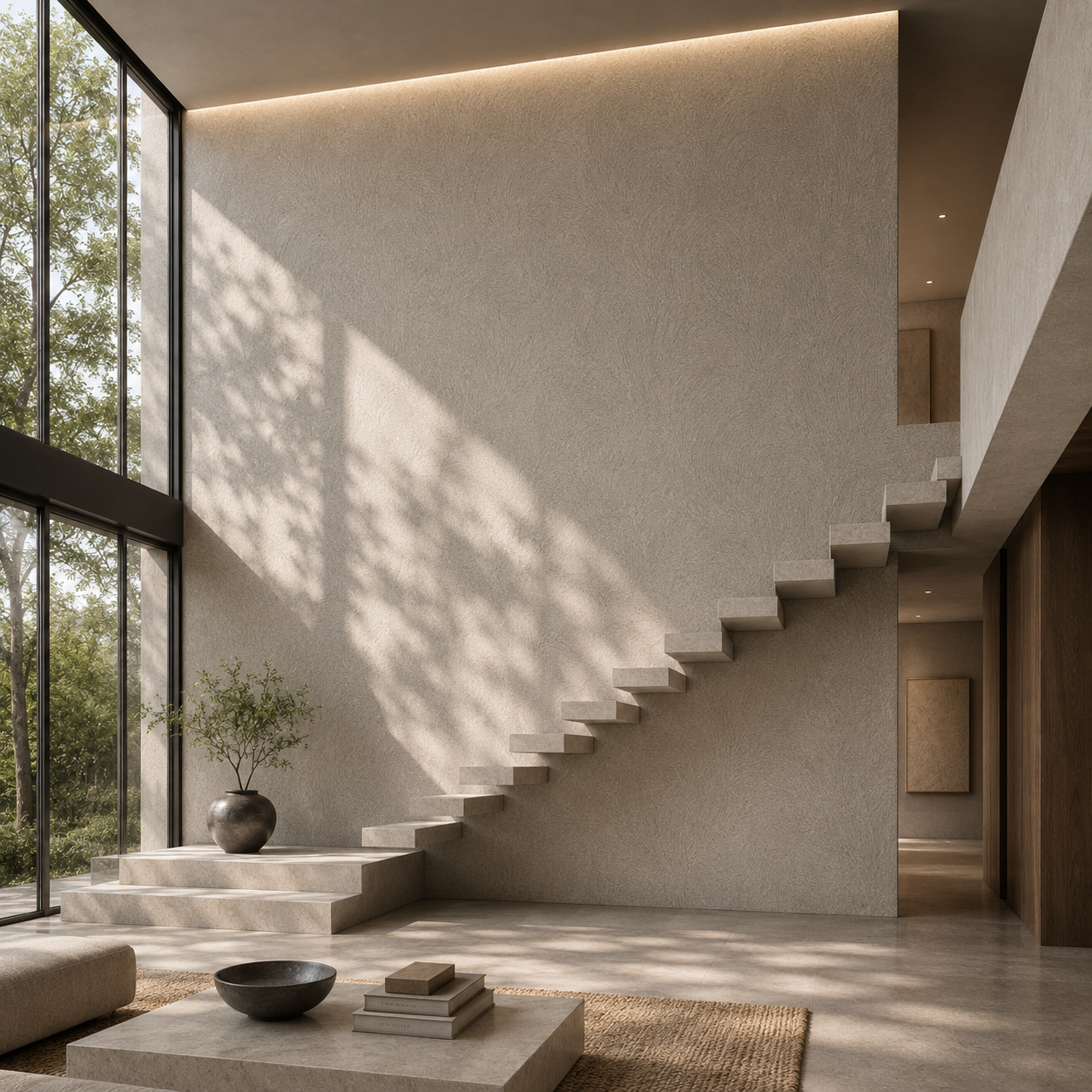 Warm Greige Trowel Swirl Concrete Texture 2