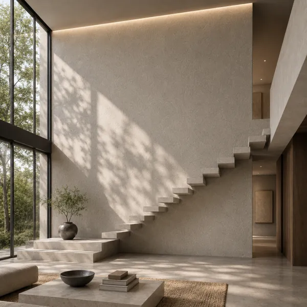 Warm Greige Trowel Swirl Concrete Texture back