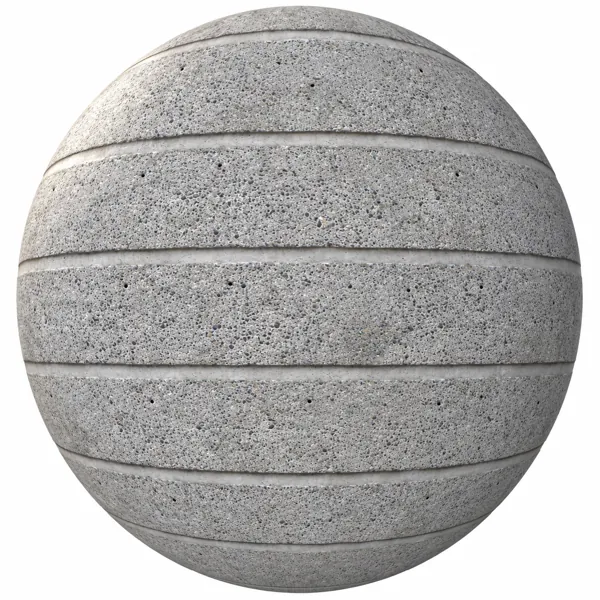 Speckled Gray Exposed Aggregate Horizontal Ribbed Concrete Texture
