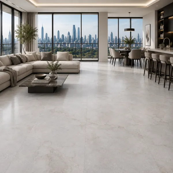 Soft Ivory Weathered Stone Ceramic Surface Texture back