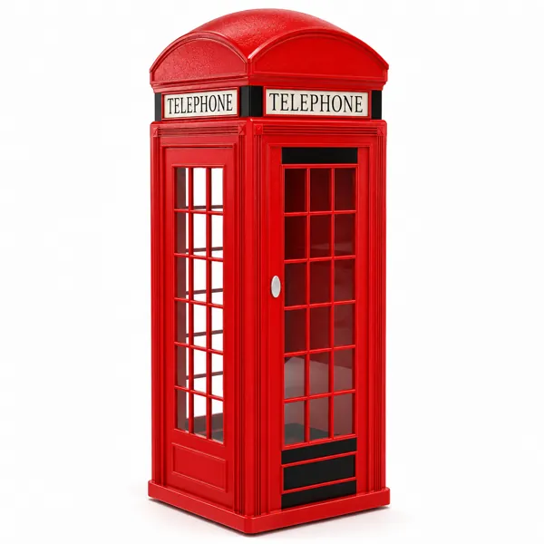 British Red Telephone Box 3D Model