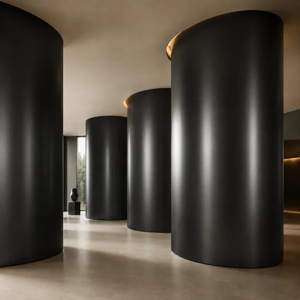 Deep Black Satin Metal Texture back