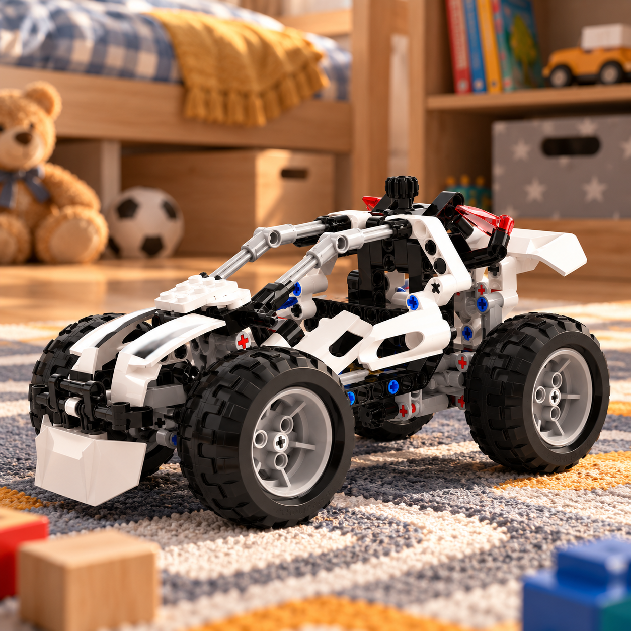 Building Block Off-Road Buggy Toy 3D Model 4