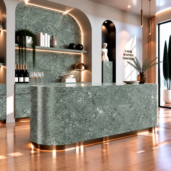 Sage Green Fine Speckled Marble Texture back