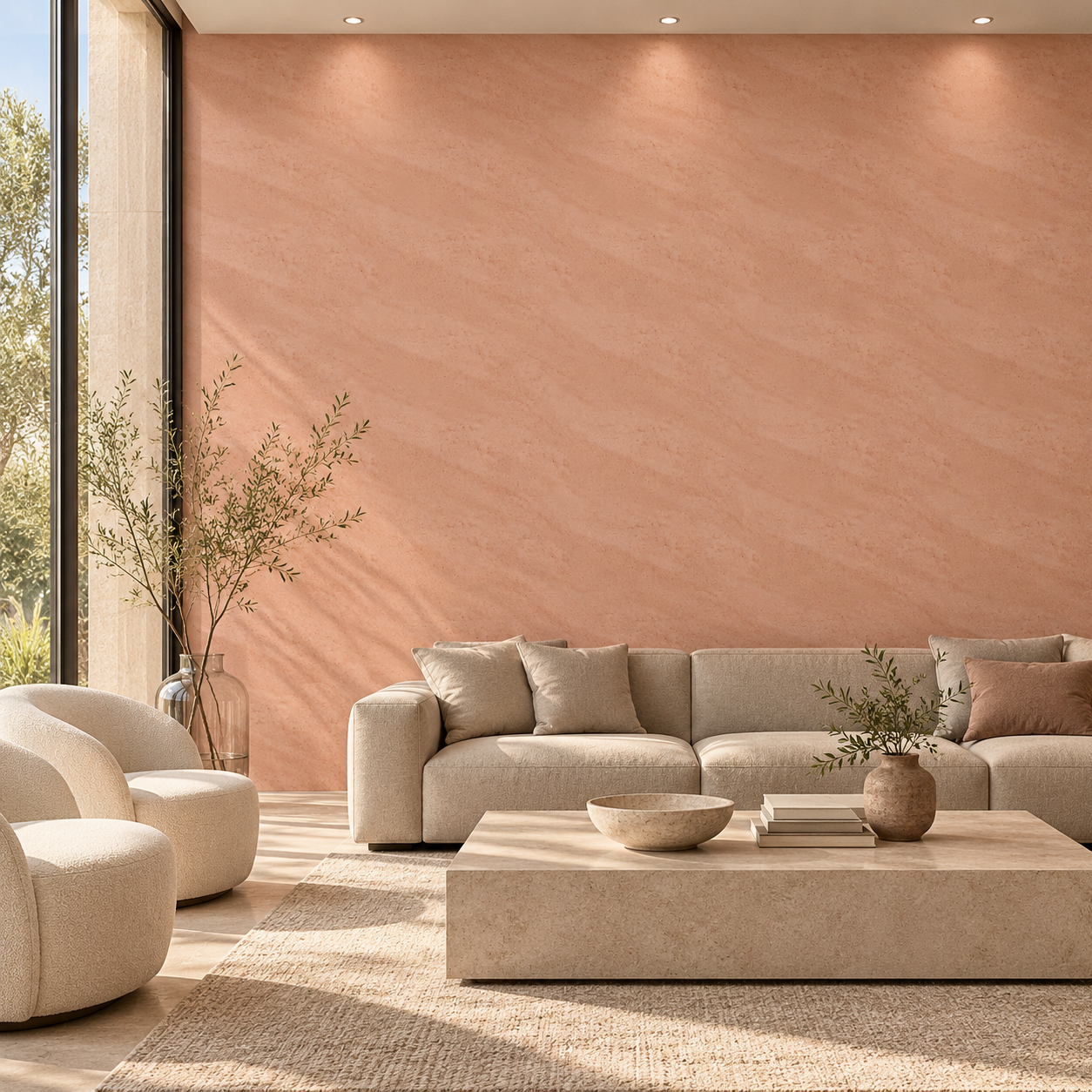 Warm Terracotta Soft Brushed Plaster Texture 2