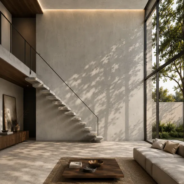 Warm Gray Vertical Grain Concrete Texture back