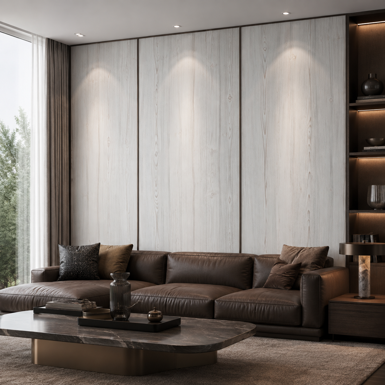 Whitewashed Fine Grain Wood Texture 2
