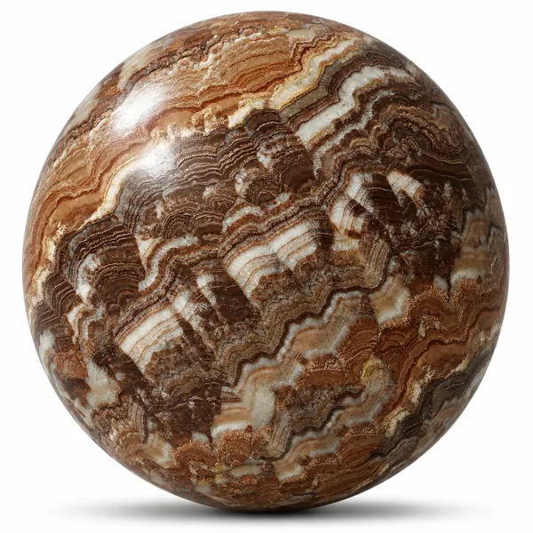 Ivory Veins Brown Banded Marble Texture