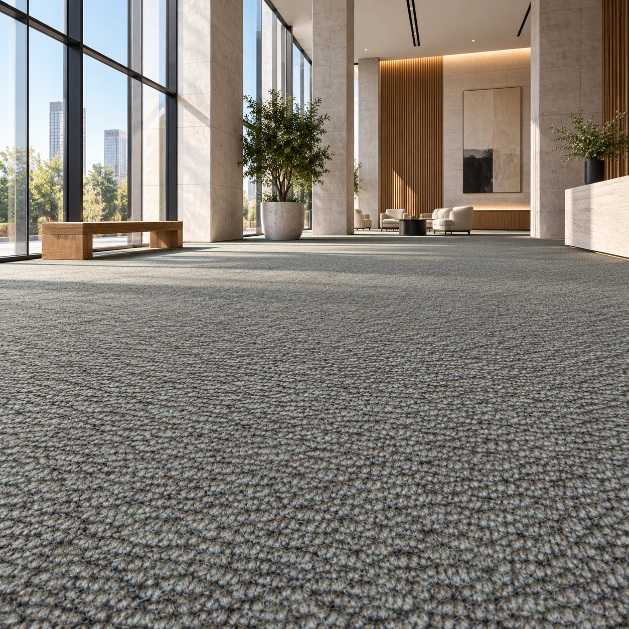 Gray Brown Dense Loop Carpet Texture 2