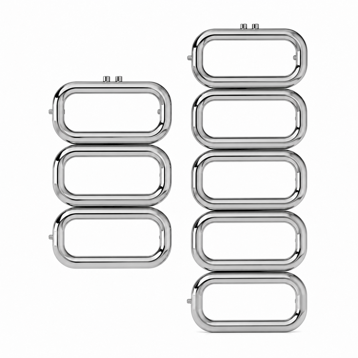 Chrome Modular Towel Rail – Rounded Loop Design 3D Model 3