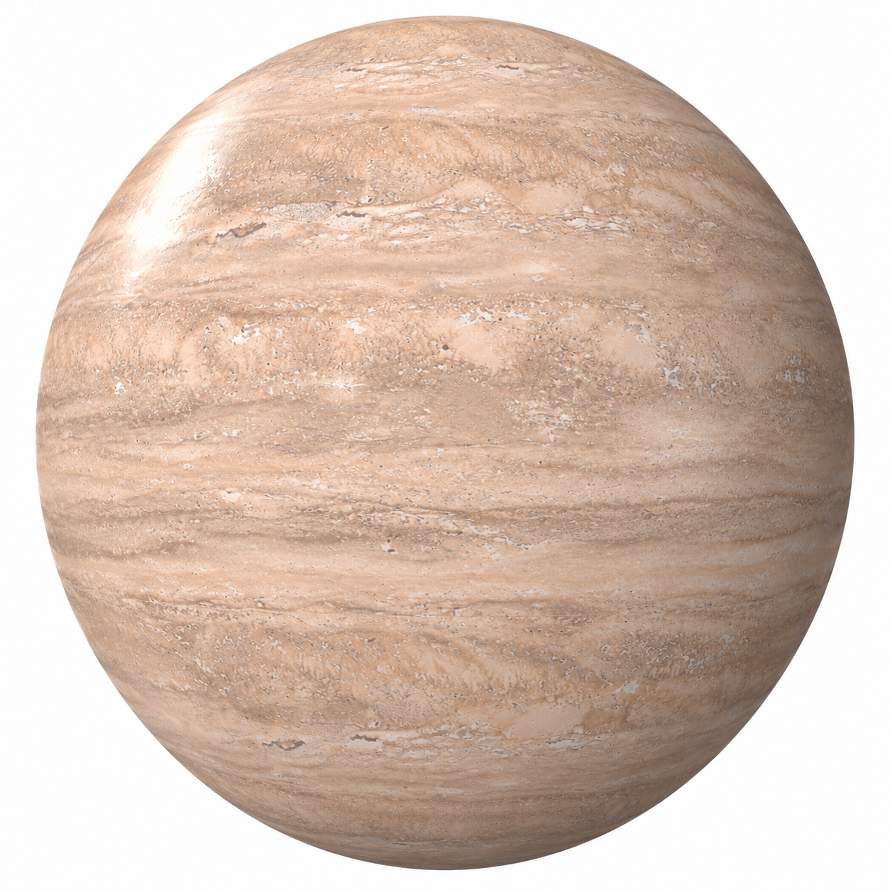 Warm Peach Beige Horizontal Veined Travertine Texture 1