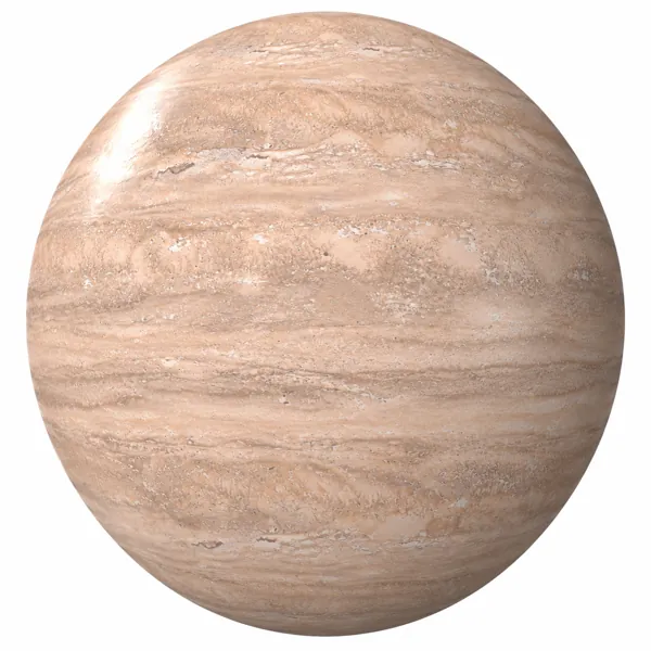 Warm Peach Beige Horizontal Veined Travertine Texture