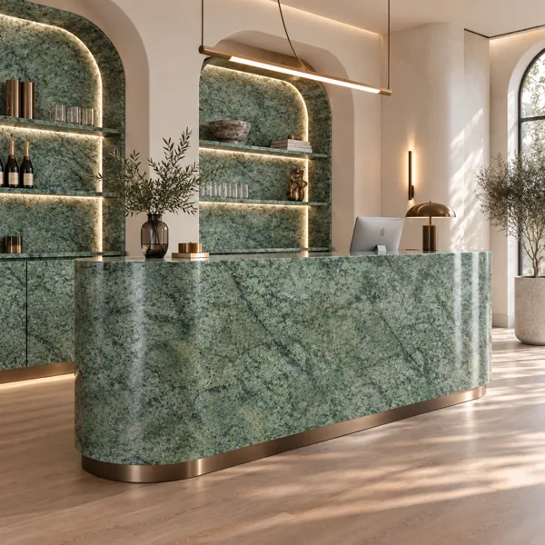 Soft Sage Green Fine Grain Marble Texture back