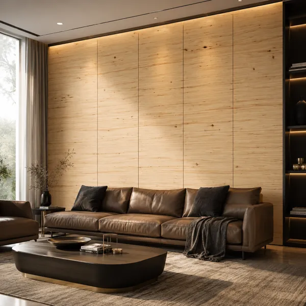Light Honey Wood Horizontal Linear Grain Texture back