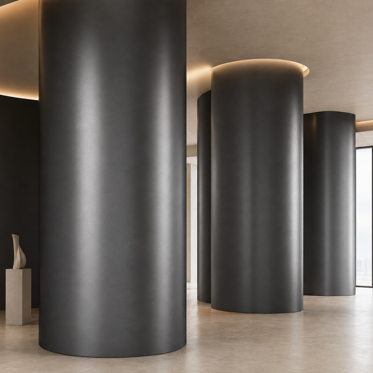 Dark Anthracite Fine Grain Satin Metal Texture 2
