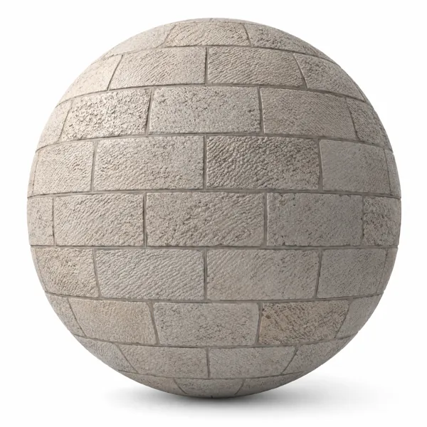 Warm Beige Chiseled Stone Blockwork Texture