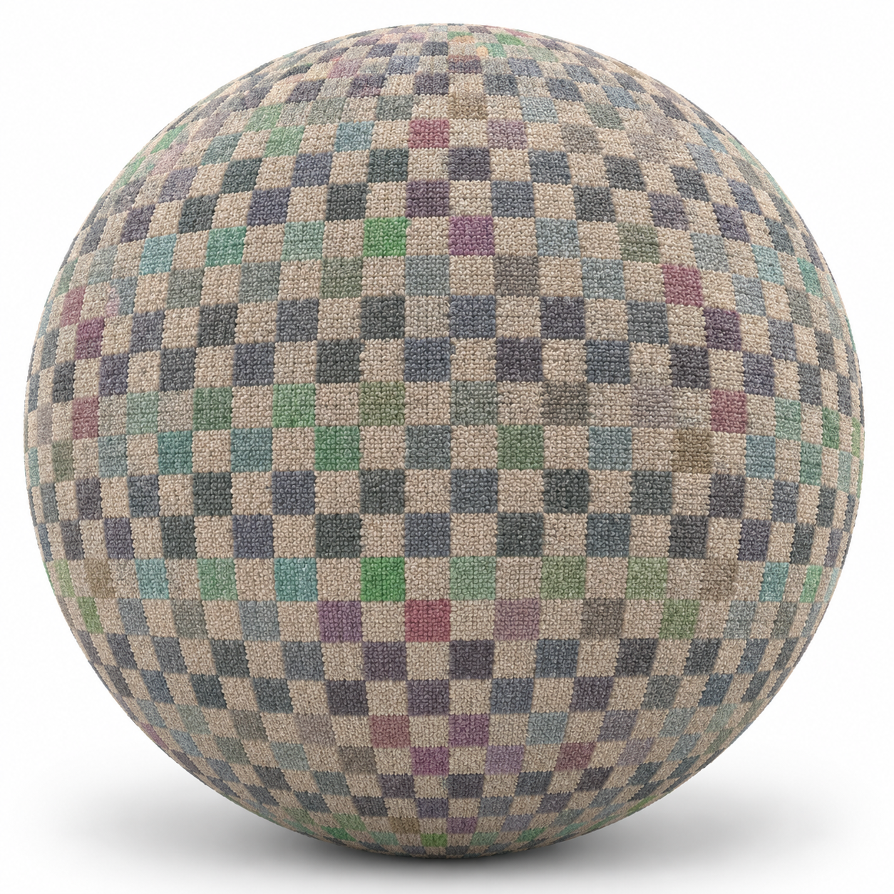 Muted Sage Pixel Grid Woven Carpet Texture 1