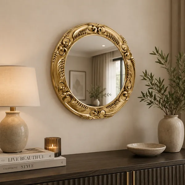 Classic Gold Mirror 3D Model back