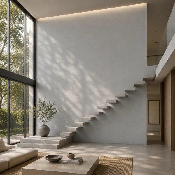 Pale Grey Horizontal Brushed Concrete Texture back