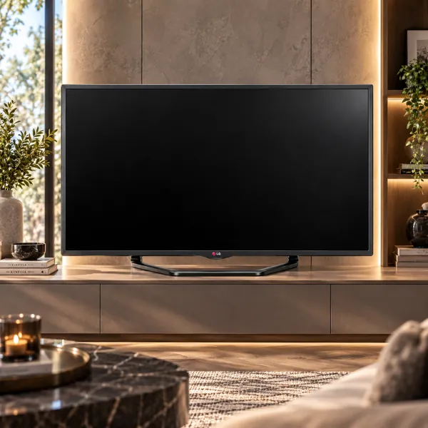 Open Frame Stand Black TV 3D Model back
