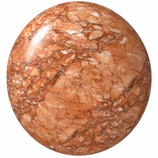 Warm Orange Breccia Dark Vein Marble Texture