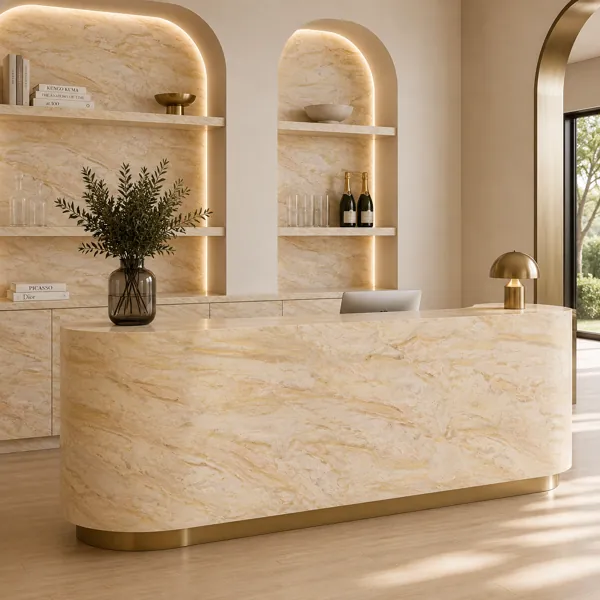 Golden Beige Marble Texture – Layered Wave Veins back