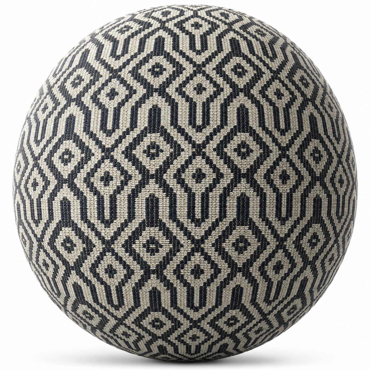 Ivory Charcoal Diamond Weave Geometric Fabric Texture 1