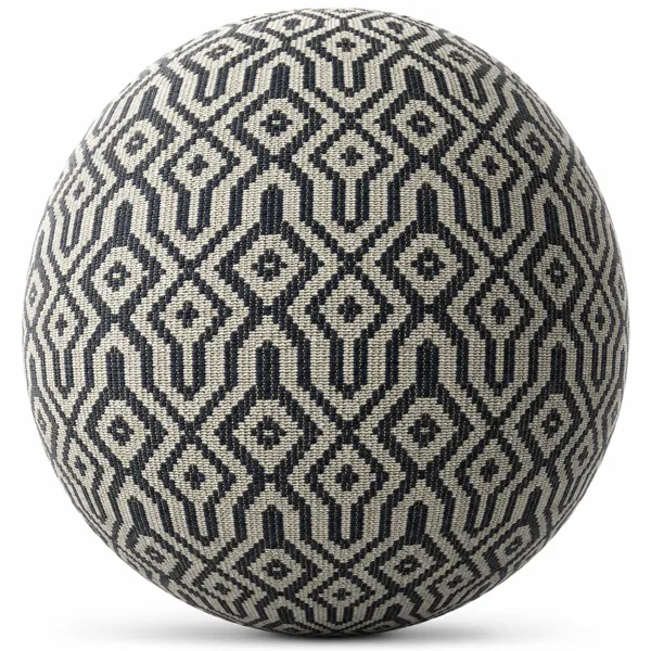Ivory Charcoal Diamond Weave Geometric Fabric Texture