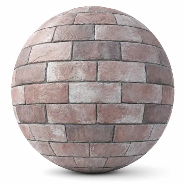 Dusty Rose Stone Brick Texture – Chalky White Patina Texture